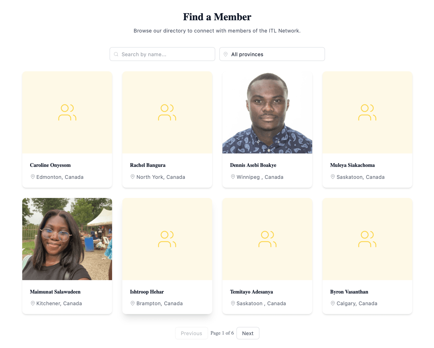 Community / Network Website — screen 3