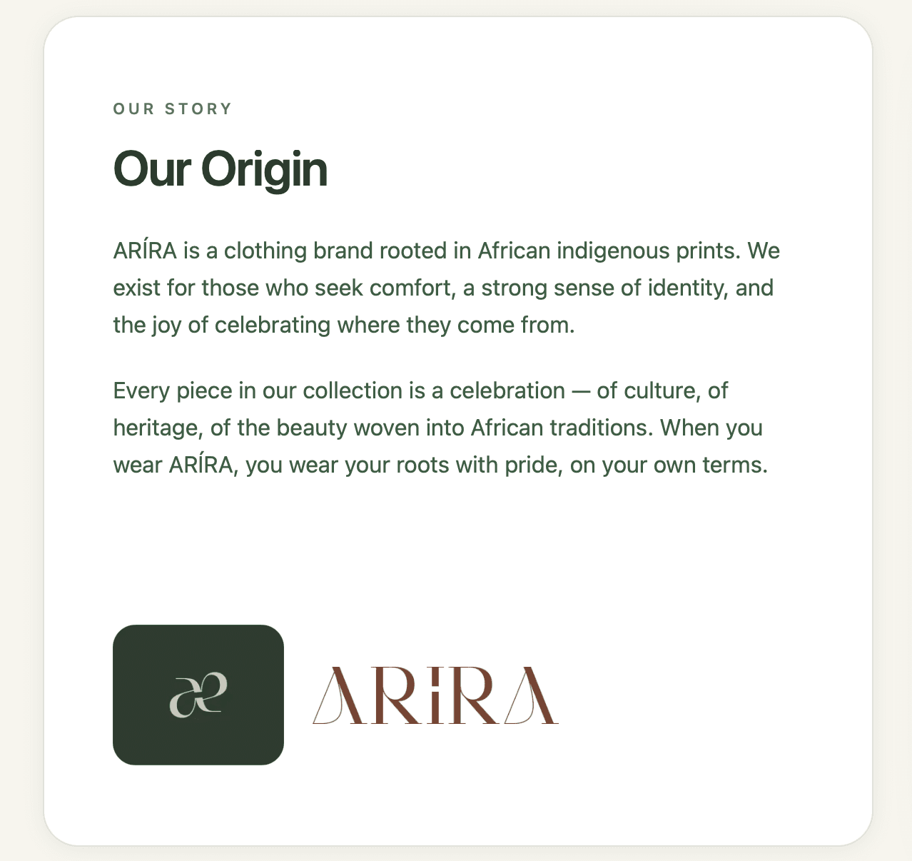 Arira Lagos — screen 2